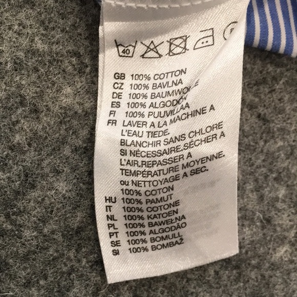 👍$5/Bundle H&M Women Contrasting Collar & Cuffs Button Blouse Sz 10 100% Cotton - Picture 6 of 10